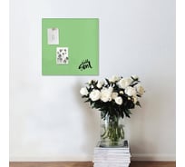 Стеклянная магнитно-маркерная доска MarkGlass RAL 6019 350х350 мм, светло-зелёный MG35356019