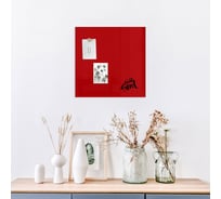 Стеклянная магнитно-маркерная доска MarkGlass RAL 3001 450х450 мм, красный MG45453001