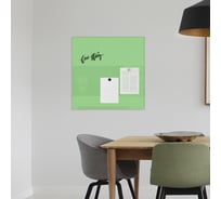 Стеклянная магнитно-маркерная доска MarkGlass RAL 6019 500х500 мм, светло-зелёный MG50506019