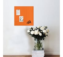 Стеклянная магнитно-маркерная доска MarkGlass RAL 2008 350х350 мм, оранжевый MG35352008