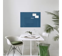 Стеклянная магнитно-маркерная доска MarkGlass RAL 5009 600х800 мм, синий MG60805009