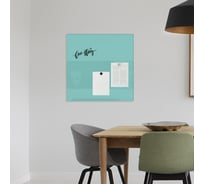 Стеклянная магнитно-маркерная доска MarkGlass RAL 6027 500х500 мм, мятный MG50506027