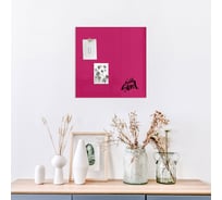 Стеклянная магнитно-маркерная доска MarkGlass RAL 4010 450х450 мм, ярко-розовый MG45454010