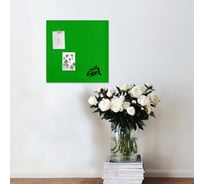 Стеклянная магнитно-маркерная доска MarkGlass RAL 6018 350х350 мм, зелёный MG35356018