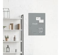 Стеклянная магнитно-маркерная доска MarkGlass RAL 7042 450х600 мм, светло-серый MG45607042