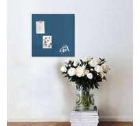 Стеклянная магнитно-маркерная доска MarkGlass RAL 5009 350х350 мм, синий MG35355009