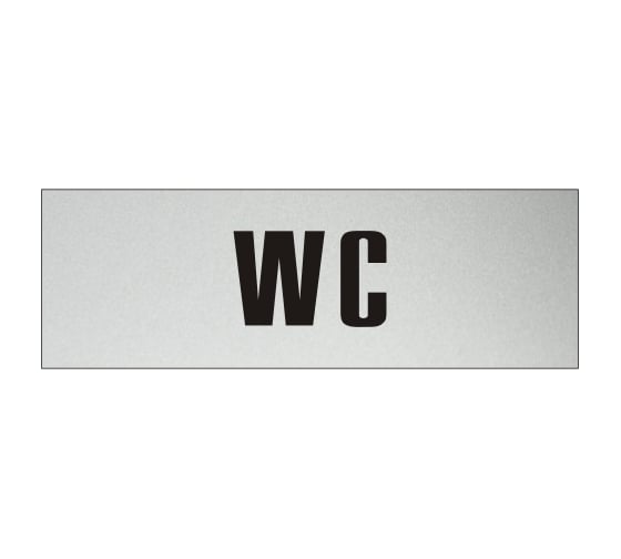 Информационная табличка на дверь GRM прямоугольная «WC» д79 300x100 мм 218000115-79
