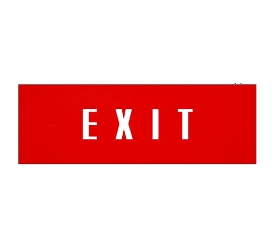 Информационная табличка на дверь GRM прямоугольная «Exit» д111 300x100 мм 218000115-111