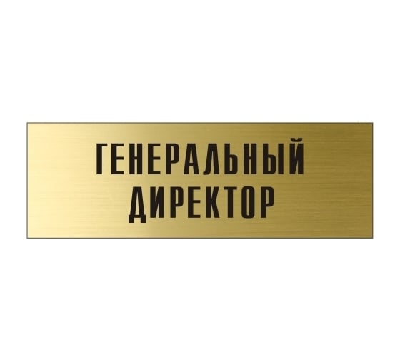 Информационная табличка на дверь GRM прямоугольная «Генеральный директор» д1 300x100 мм 218000115-1