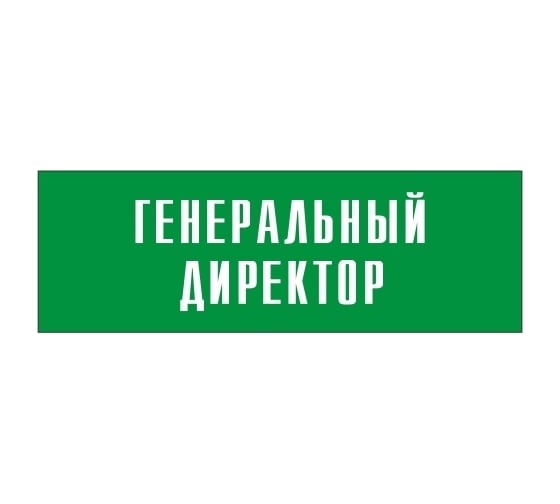 Информационная табличка на дверь GRM прямоугольная «Генеральный директор» д1 300x100 мм 218000115-1