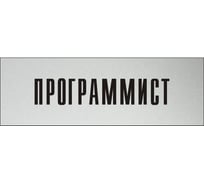 Информационная табличка на дверь GRM прямоугольная «Программист» д60 300x100 мм 218000115-60