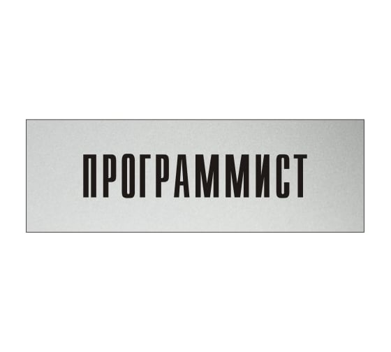 Информационная табличка на дверь GRM прямоугольная «Программист» д60 300x100 мм 218000115-60