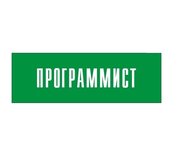 Информационная табличка на дверь GRM прямоугольная «Программист» д60 300x100 мм 218000115-60
