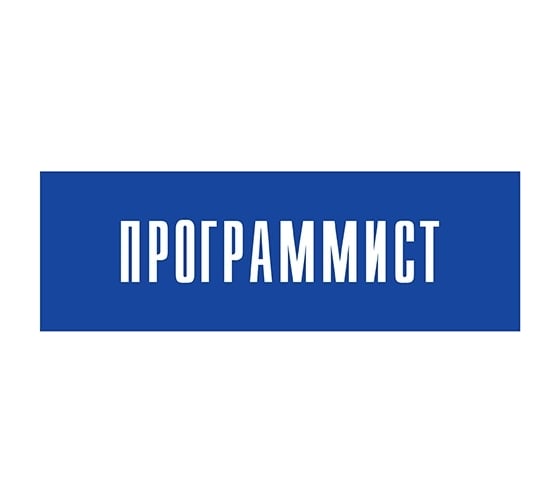 Информационная табличка на дверь GRM прямоугольная «Программист» д60 300x100 мм 218000115-60