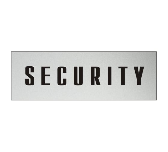Информационная табличка на дверь GRM прямоугольная «Security» д135 300x100 мм 218000115-135
