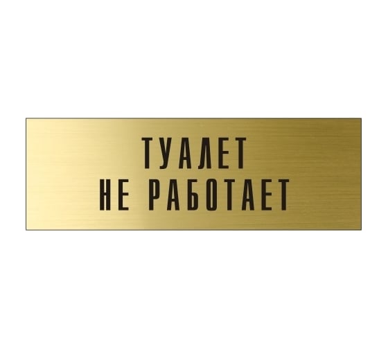 Информационная табличка на дверь GRM прямоугольная «Туалет не работает» д86 300x100 мм 218000115-86