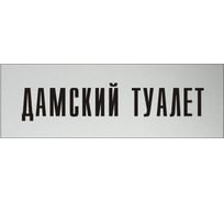Информационная табличка на дверь GRM прямоугольная «Дамский туалет» д85 300x100 мм 218000115-85