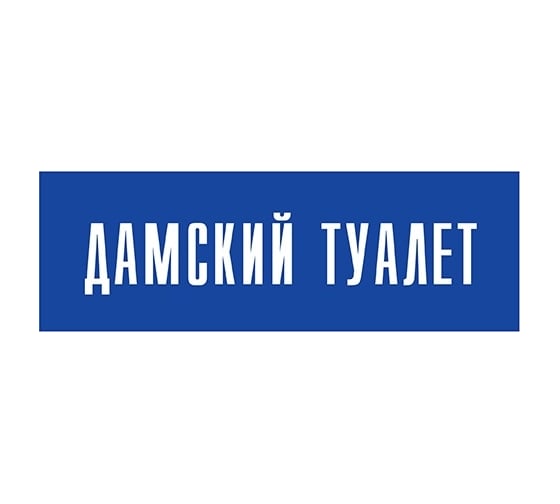 Информационная табличка на дверь GRM прямоугольная «Дамский туалет» д85 300x100 мм 218000115-85