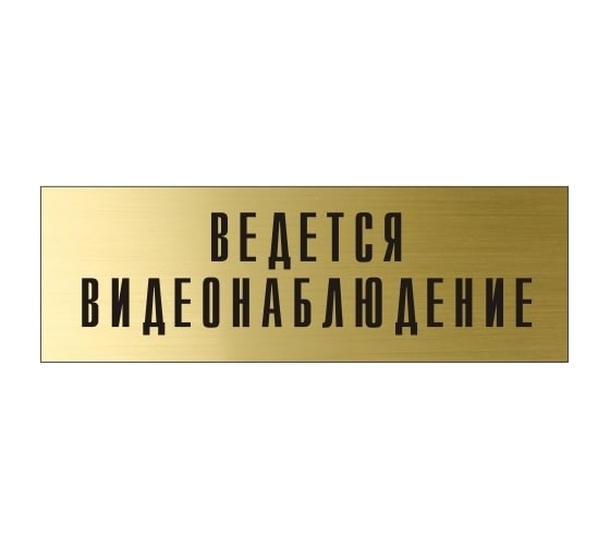 Информационная табличка на дверь GRM прямоугольная «Ведется видеонаблюдение» д124 300x100 мм 218000115-124
