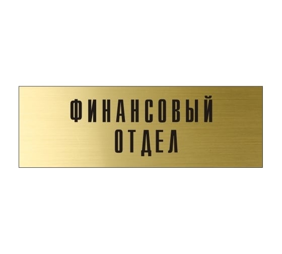 Информационная табличка на дверь GRM прямоугольная «Финансовый отдел» д28 300x100 мм 218000115-28
