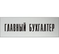 Информационная табличка на дверь GRM прямоугольная «Главный бухгалтер» д8 300x100 мм 218000115-8
