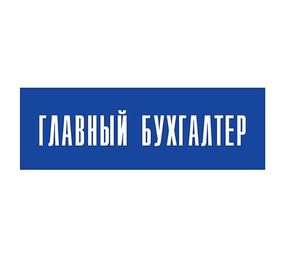 Информационная табличка на дверь GRM прямоугольная «Главный бухгалтер» д8 300x100 мм 218000115-8
