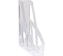 Вертикальный лоток для бумаг СТАММ Лидер, прозрачный, ширина 75 мм ЛТВ-30454