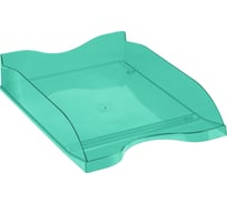 Горизонтальный лоток для бумаг СТАММ Тропик, тонированный мятный ЛТГ-31252