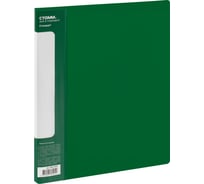 Папка на 2 кольцах СТАММ Стандарт А4, 40 мм, 700 мкм, пластик, зеленая ММ-30595