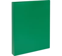 Папка на 2 кольцах СТАММ А4, 40 мм, 500 мкм, пластик, зеленая ММ-32178