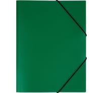 Папка на резинке СТАММ А4, 500 мкм, пластик, зеленая ММ-32190