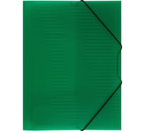 Папка на резинке СТАММ Кристалл А4, 500 мкм, пластик, зеленая ММ-30760