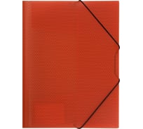 Папка на резинке СТАММ Кристалл А4, 500 мкм, пластик, красная ММ-30761