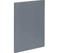 Папка с боковым зажимом СТАММ А4, 14 мм, 500 мкм, пластик, серая ММ-30666