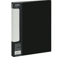 Папка СТАММ с 80 вкладышами, Стандарт А4, 30 мм, 800 мкм, пластик, черный ММ-30634