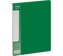 Папка СТАММ с 60 вкладышами, Стандарт А4, 21 мм, 700 мкм, пластик, зеленый ММ-30625