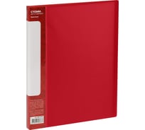 Папка СТАММ с 60 вкладышами, Кристалл А4, 21 мм, 700 мкм, пластик, красный ММ-30786