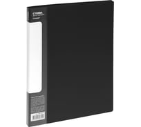 Папка СТАММ с 30 вкладышами, Стандарт А4, 17 мм, 600 мкм, пластик, черный ММ-30619