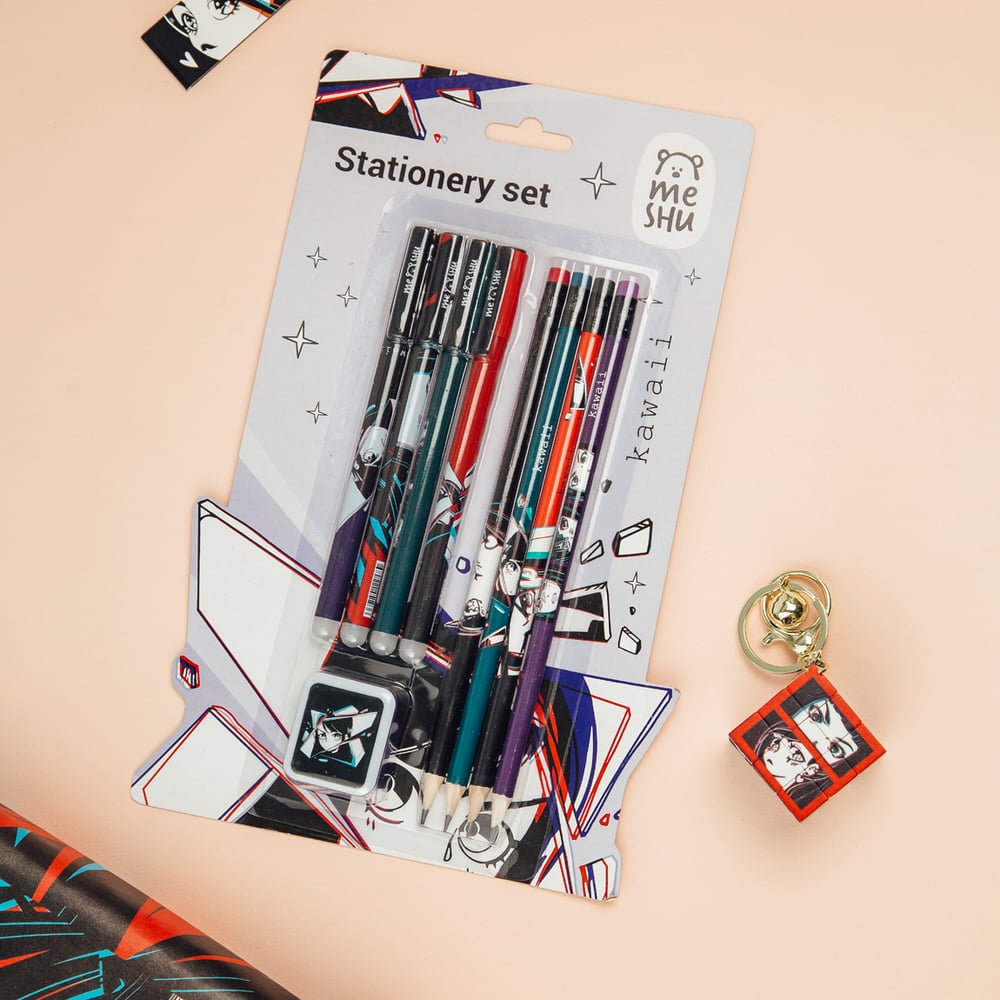 Набор канцелярских принадлежностей MESHU Kawaii, 9 предметов MS_49253 ...