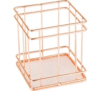 Квадратная подставка-стакан для канцелярских принадлежностей MESHU Rose Gold MS_39429