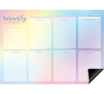 Магнитный планер на неделю MESHU А4, Gradient, с маркером MS_47323