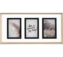 Рамка для фотографий Bergenson Bjorn Pleasant moments 24x49 см, белая/натуральное дерево BB0000524