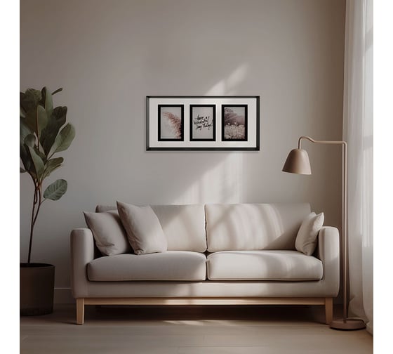 Рамка для фотографий Bergenson Bjorn Pleasant moments 24x49 см, белая/черная BB0000523