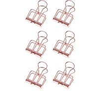 Зажимы для бумаг MESHU Rose Gold 19 мм, 6шт. MS41595 MS_41595