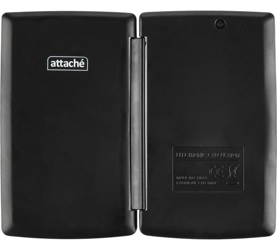 Карманный калькулятор Attache aep-101 с крышкой, 8 разрядов, двойное питание, черный 1779759