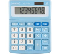 Настольный калькулятор Attache aс-223bl, 8 разрядов, двойное питание, голубой 1779807