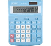 Настольный полноразмерный калькулятор Attache af-447bl, 12 разрядов, двойное питание, голубой 1779743