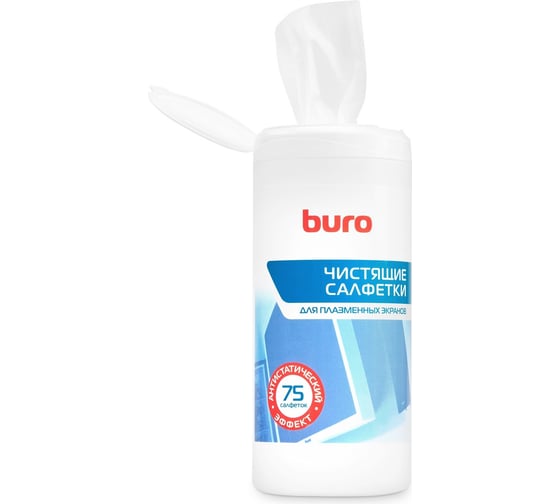 Влажные салфетки для экранов плазменных телевизоров BURO BU-Tpsm туба 75 шт. 817438