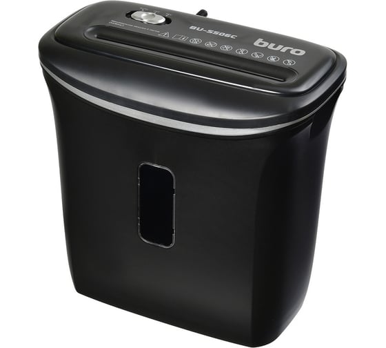 Шредер BURO Home BU-S506C секретность P-4, фрагменты, 5 листов, 12 л, пластиковые карты 1061636