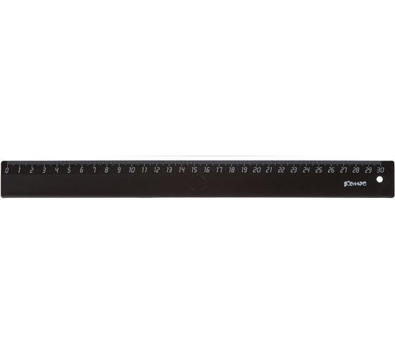 Линейка Комус 30 см, 2 шт., черная 744217